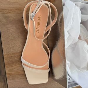 Kiss Cream Strappy Sandals